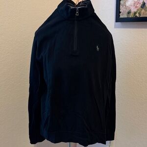 Ralph Lauren Charcoal Sweater with Embroidered Logo